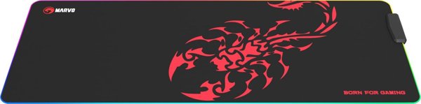 Marvo Gaming Mouse Pad SCORP XL, RGB Φωτισμός, με USB Hub, 800 x 300 x 4 mm, Μαύρο
