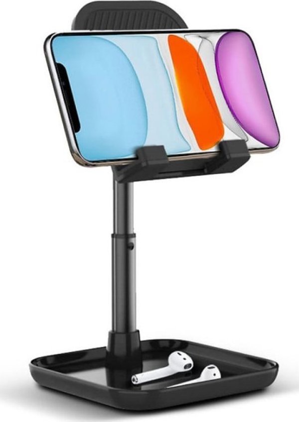 Techly Ρυθμιζόμενη Βάση Γραφείου για Smartphone και Tablet, Αναδιπλούμενη Στήριξη