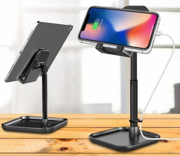 Techly Ρυθμιζόμενη Βάση Γραφείου για Smartphone και Tablet, Αναδιπλούμενη Στήριξη