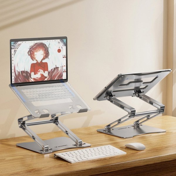 Podstawka pod laptopa Wozinsky WRS-CPY75DSS aluminiowa - srebrna