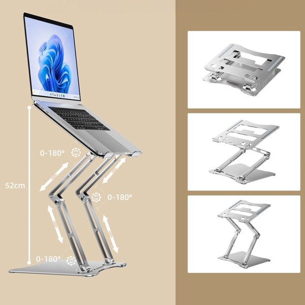 Podstawka pod laptopa Wozinsky WRS-CPY75DSS aluminiowa - srebrna