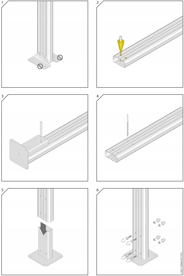 PODSTAWA DO BELKI GPP 80 80*200*150*2.0/4.0