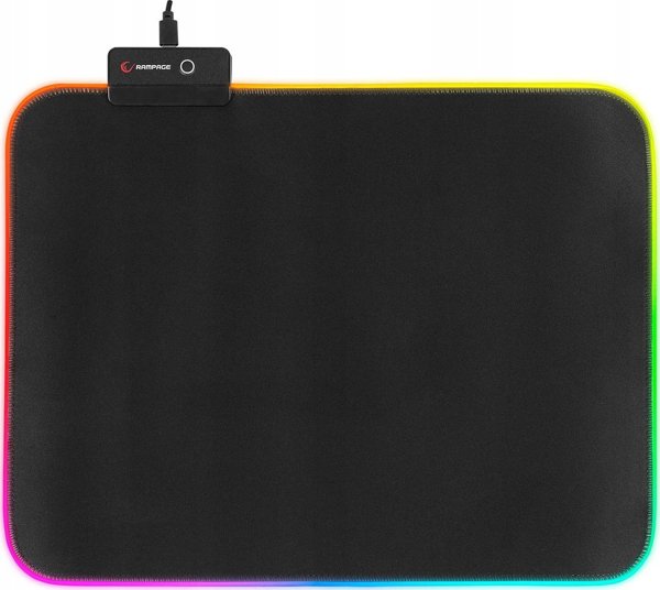 Rampage MP-21 gaming mouse pad 25x33cm RGB μαύρο