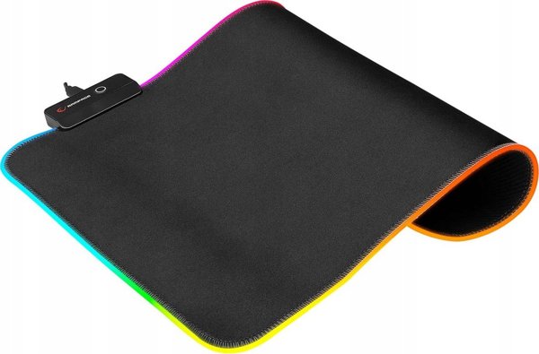Rampage MP-21 gaming mouse pad 25x33cm RGB μαύρο