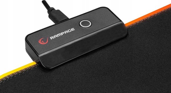 Rampage MP-21 gaming mouse pad 25x33cm RGB μαύρο