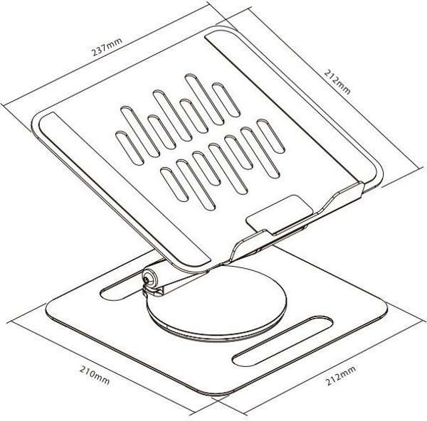 Podstawka stojak pod laptop/tablet TB-LPT2 do 15 cali 10kg TB