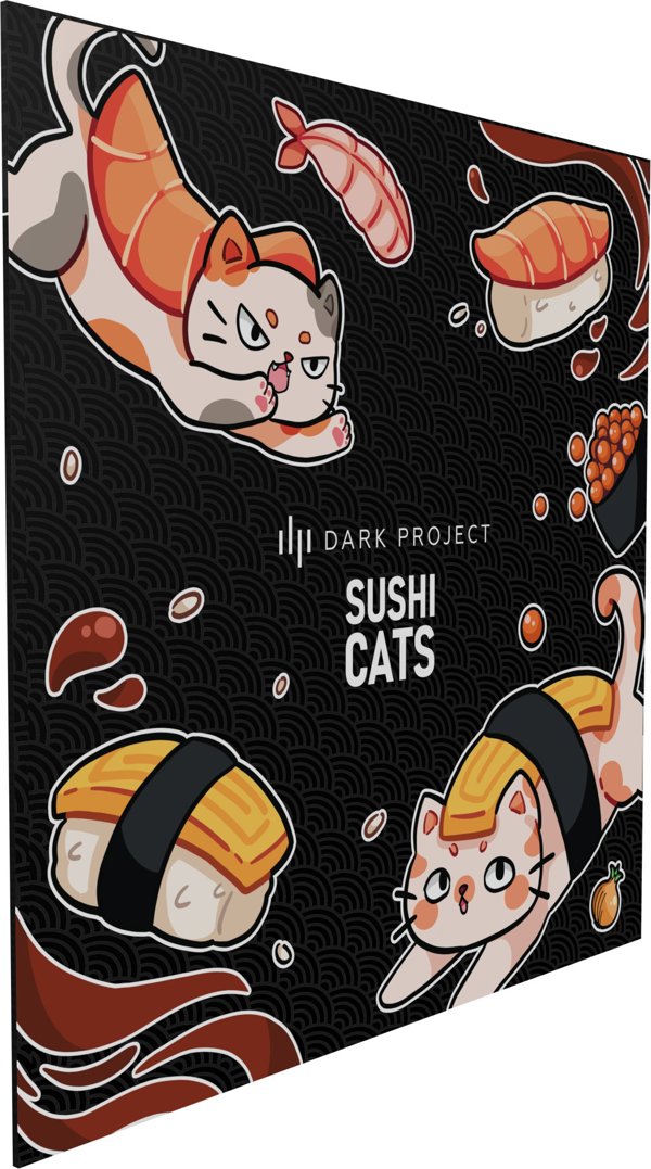 Podkladka Dark Project Sushi Cats Pro L