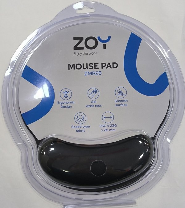 ZOY Μαξιλαράκι Gel ZMP25 Μαύρο - Ανατομικό Μαξιλάρι Gel για Άνεση και Στήριξη