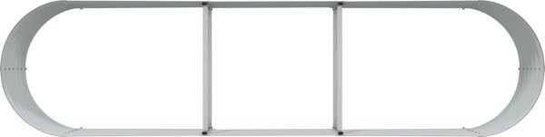 Αυξημένο παρτέρι καφέ σε σχέδιο ξύλου 320x80x44 εκ. από ατσάλι