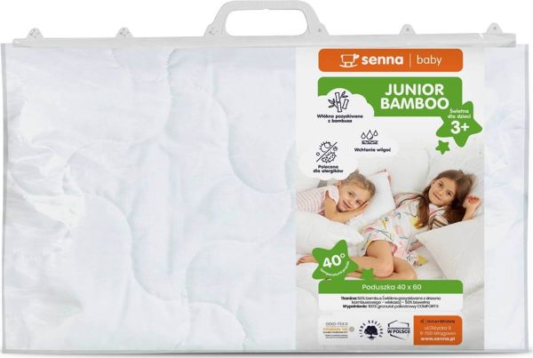 Junior Baby Senna Μαξιλάρι 40x60cm από Ίνες Μπαμπού, Αντιαλλεργικό και Αναπνεύσιμο