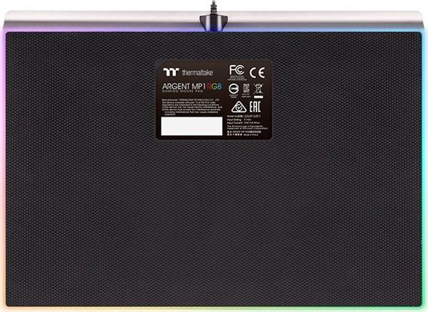 Thermaltake Argent MP1 RGB Gaming Mouse Pad, Σκληρή Επιφάνεια Αλουμινίου, 359x254mm, Μαύρο