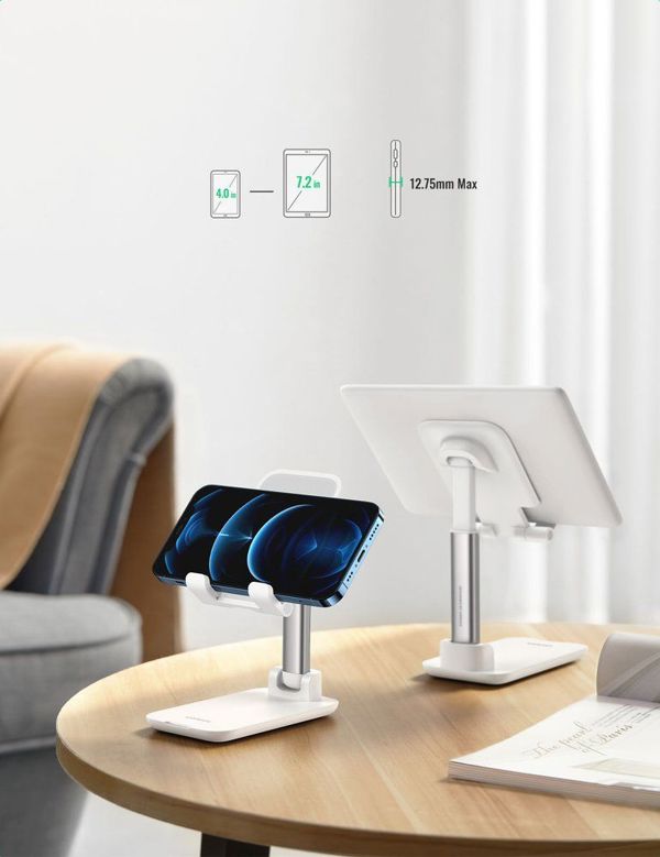 Ugreen LP373 Αναδιπλούμενη Βάση Στήριξης για Smartphone και Tablet, Λευκή