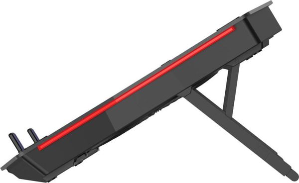 Yenkee YSN 310 Βάση Ψύξης Laptop 15.6" με 2 Ανεμιστήρες, Ρυθμιζόμενη Ταχύτητα, RGB Φωτισμό & 2x USB Hub
