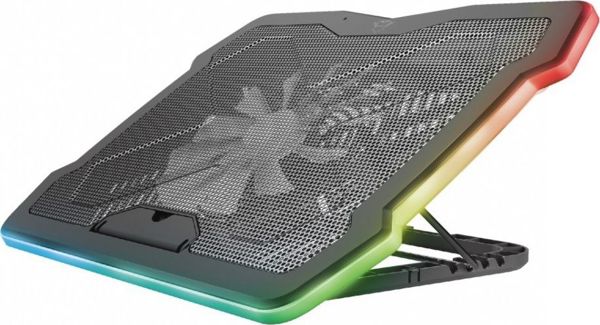 Trust GXT 1126 Aura Βάση Ψύξης Laptop, Με RGB Φωτισμό, Εργονομική Σχεδίαση, 24192