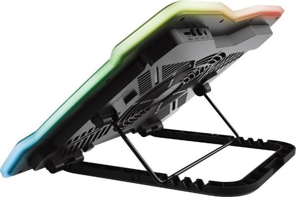 Trust GXT 1126 Aura Βάση Ψύξης Laptop, Με RGB Φωτισμό, Εργονομική Σχεδίαση, 24192