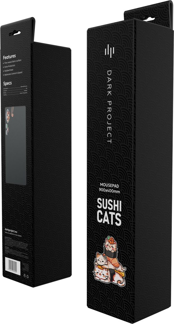 Podkladka Dark Project Sushi Cats Dark XL