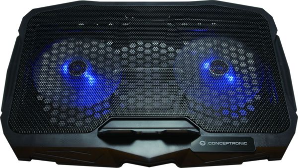 Conceptronic THANA07B Βάση Ψύξης Notebook με 2 Αθόρυβους Ανεμιστήρες & Τροφοδοσία USB