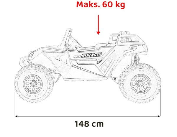 Pojazd Buggy Clash STRONG 4x4 Czerwony