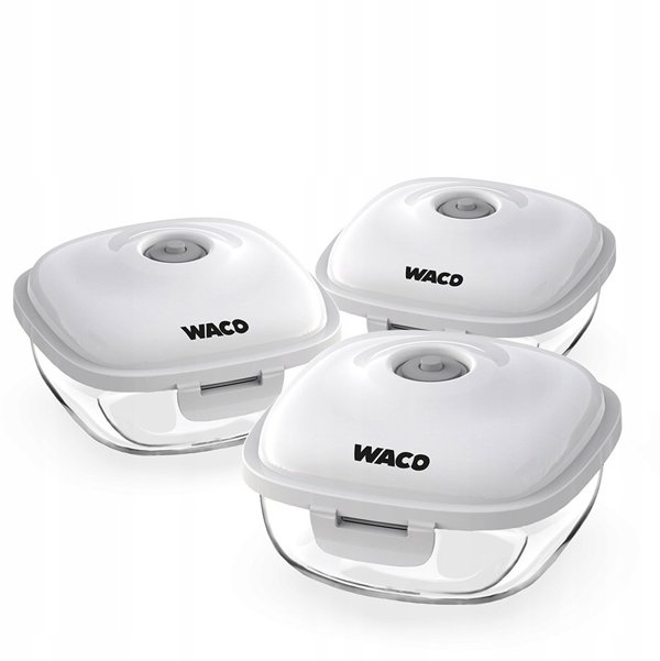 Δοχεία κενού Webber+ 3x 0,7L για τρόφιμα BPA-Free κατάλληλα για ψυγείο και φούρνο μικροκυμάτων