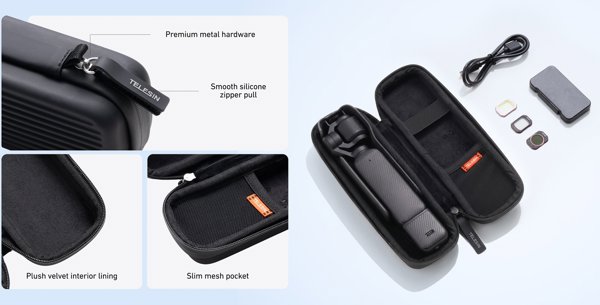 Pokrowiec Telesin TELESIN S6-PRC-26SR-TDJ Etui do kamer DJI Osmo Pocket