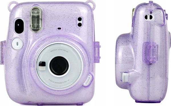 Pokrowiec LoveInstant Θήκη Προστασίας για Fujifilm Instax Mini 11 Μωβ Με Γκλίτερ