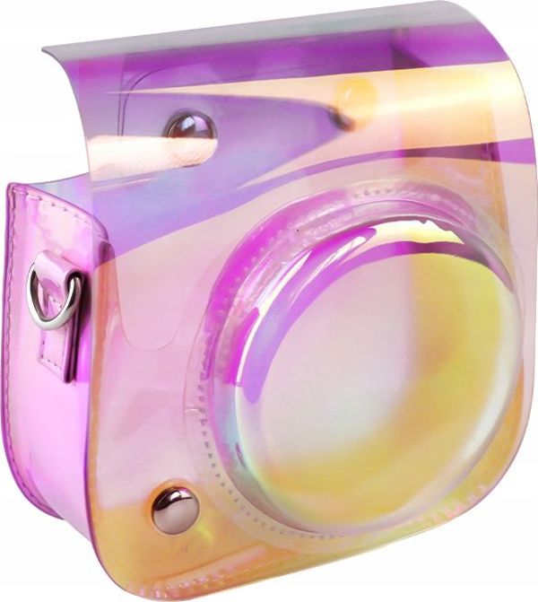 LoveInstant Θήκη Fujifilm Instax Mini 11 Rainbow - Διαφανές Προστατευτικό Κάλυμμα από Οικολογικό Δέρμα