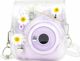 Θήκη LoveInstant Για Fujifilm Instax Mini 11 από Οικολογικό Δέρμα με Αποξηραμένα Χαμομήλια και Λουράκι