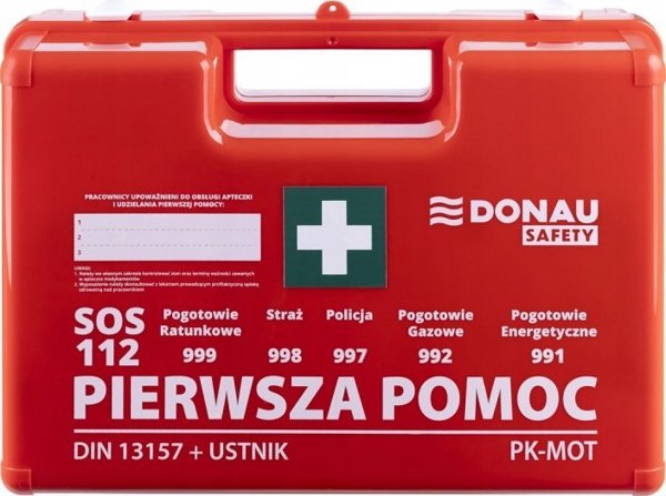 Polska Firma Εταιρικό κιτ πρώτων βοηθειών Donau Safety DIN 13157 (+ επιστόμιο) σε κουτί