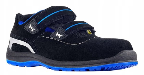 Ημιστελέχη προστατευτικά VM FOOTWEAR Rimini 2185-S1P ESD μαύρο-μπλε, μέγεθος 43
