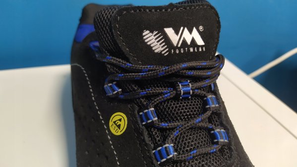 Ημιστελέχη προστατευτικά VM FOOTWEAR Rimini 2185-S1P ESD μαύρο-μπλε, μέγεθος 43