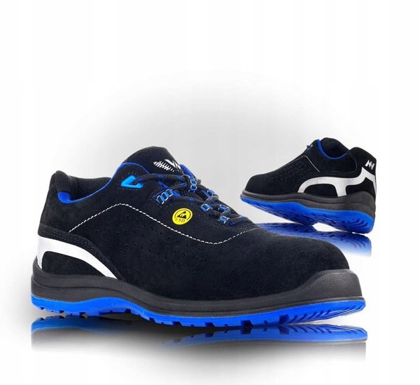 Ημιστελέχη προστατευτικά VM FOOTWEAR Rimini 2185-S1P ESD μαύρο-μπλε, μέγεθος 44
