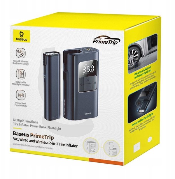 Βαλβίδα Baseus PrimeTrip VA1 2σε1 με φακό μαύρη