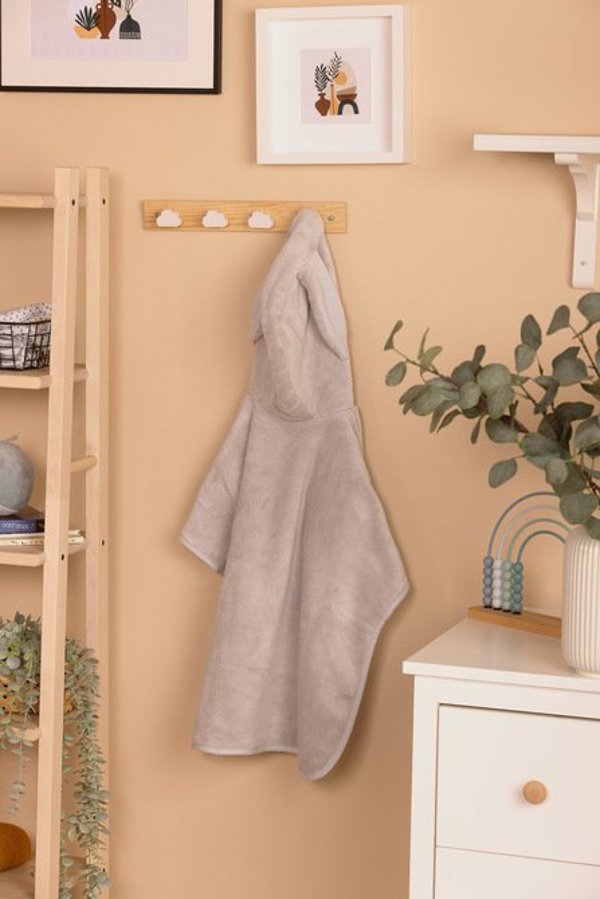 Πόντσο Μπάνιου Sensillo Coral Grey, Απορροφητικό και Άνετο