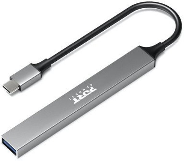 Port Designs 900163 huby i koncentratory USB Type-C 5000 Mbit/s Srebrny