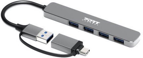 PORT CONNECT Hub USB 4 Ports 3.0 Slim Combo for BtoC | PORT CONNECT