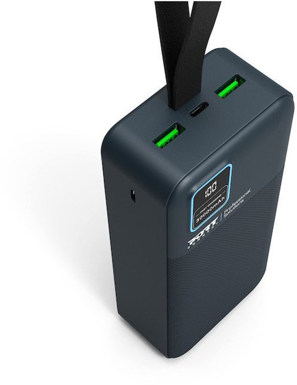 PORT CONNECT External USB-C battery integrated lamp | 30000 mAh | Blue