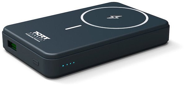 Power Bank Port Designs 907005 Λιθίου Πολυμερούς 10000 mAh Ασύρματη Φόρτιση Μαύρος