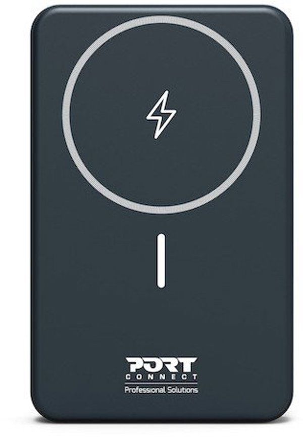 Power Bank Port Designs 907005 Λιθίου Πολυμερούς 10000 mAh Ασύρματη Φόρτιση Μαύρος