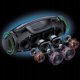 Portable speaker SVEN PS-990, juodas, power output 180W (RMS), TWS, Bluetooth, RGB backlight, Atsparus vandeniui (IPx7), USB, Lithium battery, Baterija life – iki 16 hours