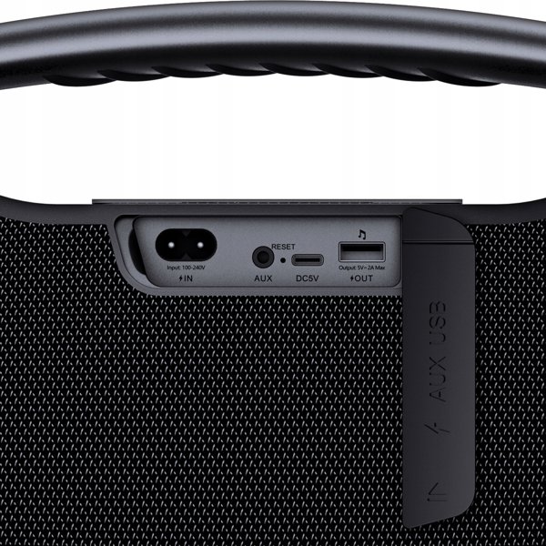 Portable speaker SVEN PS-990, juodas, power output 180W (RMS), TWS, Bluetooth, RGB backlight, Atsparus vandeniui (IPx7), USB, Lithium battery, Baterija life – iki 16 hours