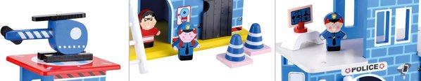Posterunek policji z drewna POLICJA DLA DZIECKA