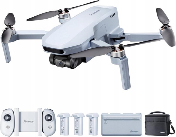 Dron Potensic ATOM SE Fly More Combo με κάμερα 4K και σύστημα σταθεροποίησης EIS, βάση φόρτισης