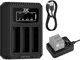 Potroja Ladowarka Usb Na 3x Akumulator Bateria Db-120 Db120 Do Ricoh Gr Iv Dch-db120tc