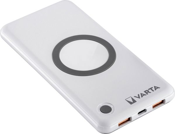 Varta Wireless Powerbank 10000mAh, Λευκό, Συμβατό με Smartphone Qi, USB Type-C