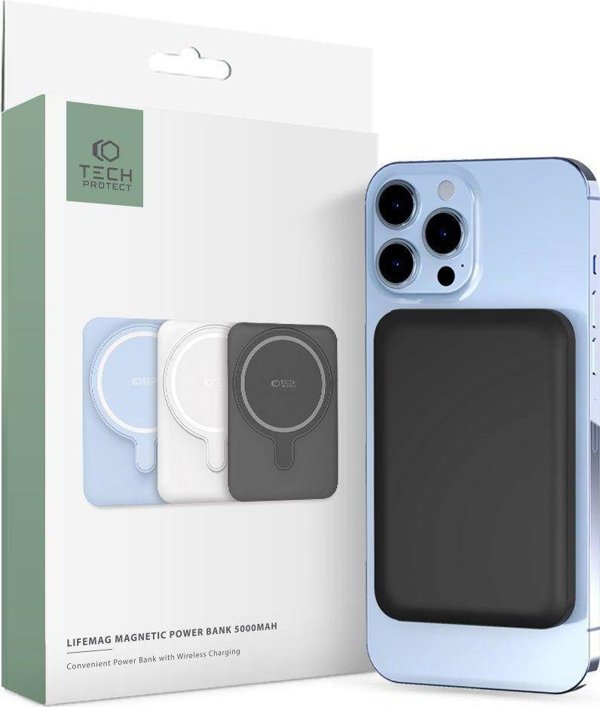Tech-Protect PB10 LifeMag Powerbank 5000mAh 15W με MagSafe και Θύρα USB-C - Μαύρο