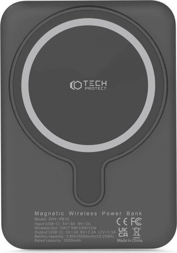 Tech-Protect PB10 LifeMag Powerbank 5000mAh 15W με MagSafe και Θύρα USB-C - Μαύρο