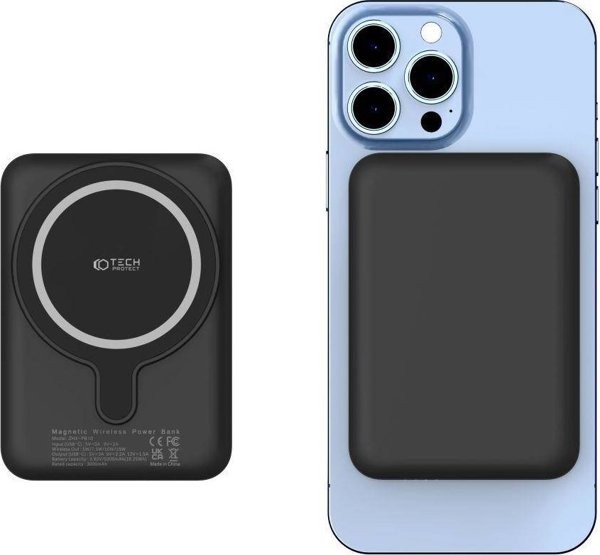 Tech-Protect PB10 LifeMag Powerbank 5000mAh 15W με MagSafe και Θύρα USB-C - Μαύρο