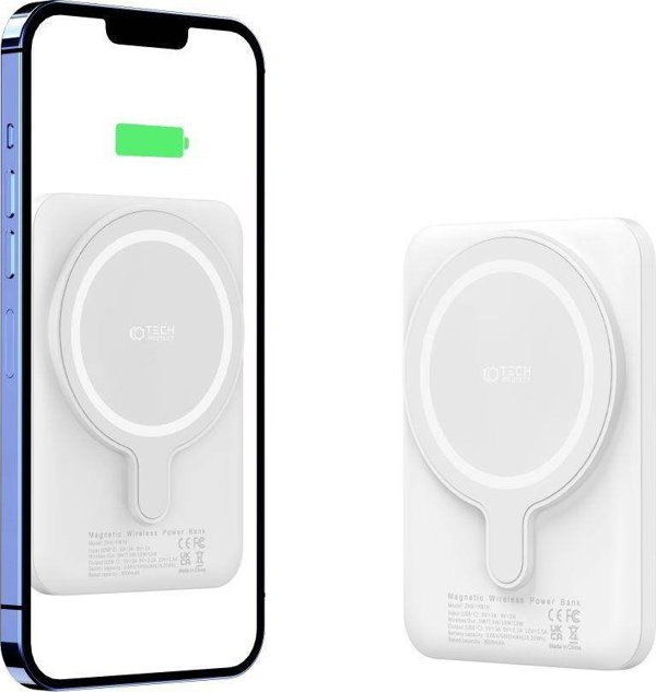 Tech-Protect PB10 LifeMag Powerbank 5000mAh με MagSafe και USB-C, Λευκό