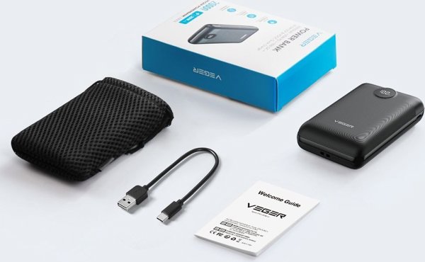 Φορητός φορτιστής VEGER S20 - 20 000mAh LCD Γρήγορη Φόρτιση PD22,5W μαύρο