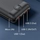 Φορητός φορτιστής VEGER S20 - 20 000mAh LCD Γρήγορη Φόρτιση PD22,5W μαύρο